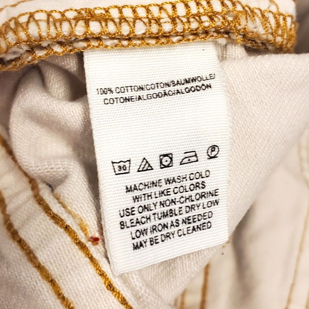FREE PEOPLE Shorts Womens 29 Beige Borderline Aztec Frayed Button Fly Embroider - Picture 9 of 9